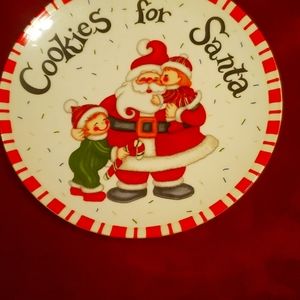 Cookies for Santa plate